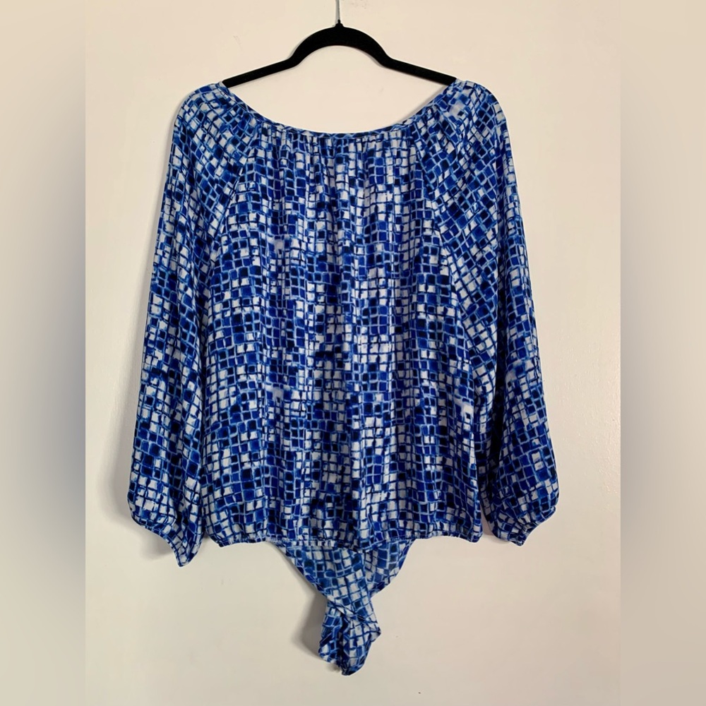🌻063 COUNTERPARTS chiffon peasant top